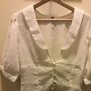 Free People White Top Size M